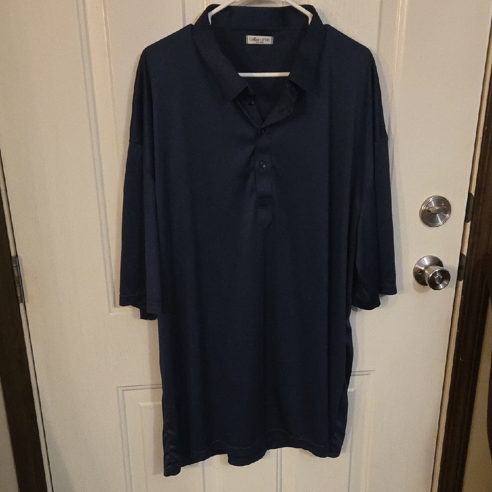Collars & Co Navy Blue Men's Shirt Size 4X